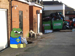 apu drinking behind the shop.jpg