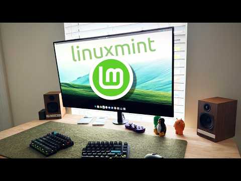 Ultimate Minimalist Linux Mint Desk Setup - 1 Year After Mac